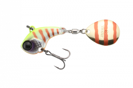 Spinnertail - SPINNERTAIL JACKALL DERACOUP 1/4 OZ CHART. BACK BLUEGILL STRIPE