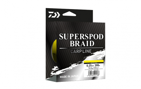 Fire textile pescuit rapitori - Fir textil Daiwa Superspod 4XBRAID GALBEN 025MM/14,1KG/300M