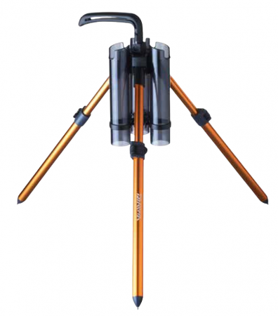 Huse lansete & tuburi pescuit - Suport telescopic pentru 3 lansete Daiwa Presso Iprimi, orange, 39-62 cm