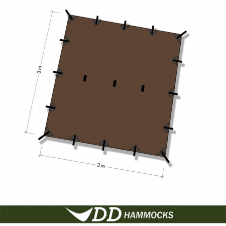 Tenda DD 3x3 Prelata Coyote Brown DD Hammocks [2]