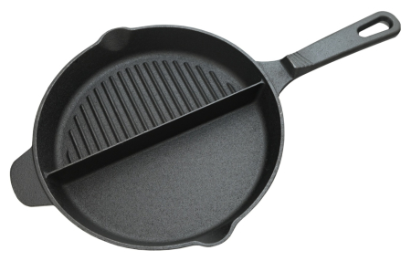Tigaie fonta Cattara 25 cm cu doua compartimente [1]