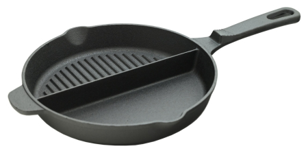 Bucatarie camping - Tigaie fonta Cattara 25 cm cu doua compartimente