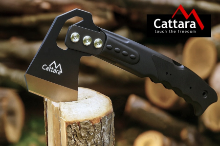 Topor 4 in 1 Cattara, cu fierastrau, fluier, amnar, teaca [3]