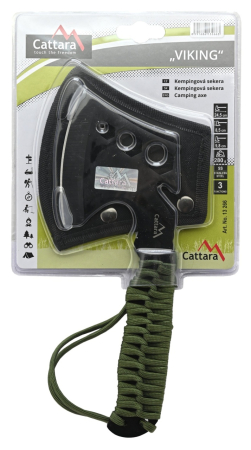 Toporisca multifunctionala Cattara Viking 24 cm cu chei, paracord, teaca [5]
