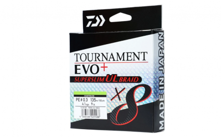 PESCUIT - Fir textil Daiwa Tournament 8XBRAID EVO+ SUPER SLIM PE0.4/5,4KG/135M