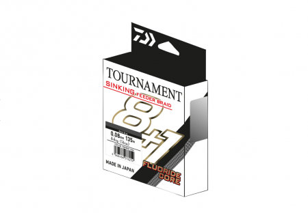 Fir pescuit Daiwa Tournament sinking feeder braid 8+1 gri 0.14 mm, 135 m [1]