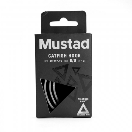 Carlige pescuit stationar - CARLIGE SOMN MUSTAD TRIANGLE CU OCHET, NR 7/0, 3 BUC / PLIC