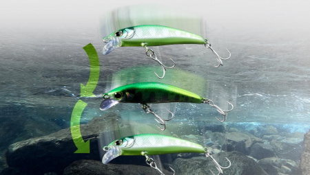 Vobler Jackall Tricoroll Ryushin 53HW, 5.3 cm, 4.6 g, parallel chartreuse [2]