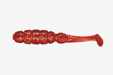 SPORTURI - VIERME JACKALL GOODMEAL SHAD 2 INCH RED GOLD FLAKE 7 BUC / PLIC