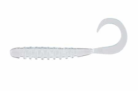 SPORTURI - VIERME JACKALL TIDE CURLY 2 INCH CLEAR GLOW CRUSH 8 BUC / PLIC