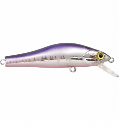 Voblere - VOBLER MUSTAD SCURRY MINNOW 55S 5,5CM / 5 GRAME, CHROME PURPLE BLACK