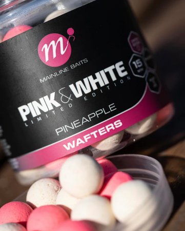 Nada pescuit - BOILIES MAINLINE WAFTERS FLUO PINK/WHITE PINEAPPLE 15MM