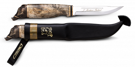 SPORTURI - CUTIT MARTTIINI WILD BOAR GIFT BOX, TEACA PIELE, LAMA 110 MM