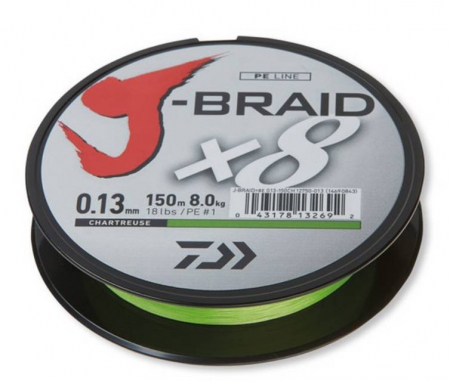 Fire textile pescuit rapitori - FIR TEXTIL DAIWA J-BRAID X8 VERDE 022MM/17KG/150M