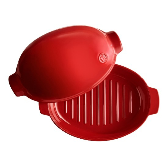 Vas pentru gatit pasare, ceramica, 41,5x27,5x22cm/4L, Burgundy Emile Henry [5]