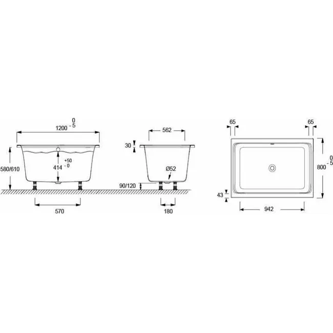 Cada dus dreptunghiulara  Jacob Delafon [4]