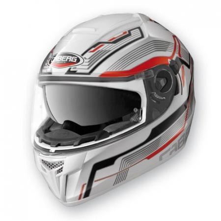 Casti - CABERG - EGO STREAMLINE - WHITE/RED