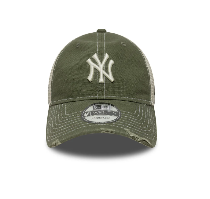 New Era 9twenty Trucker Mlb Cotton Canvas New York Yankees Jockey Khaki [3]