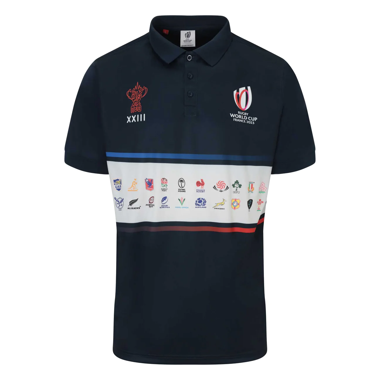 Imbracaminte sport barbati - Tricou polo oficial RWC2023