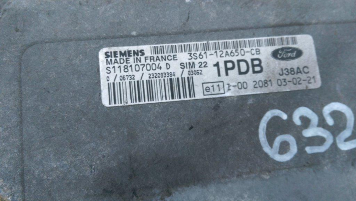 Calculator motor pentru Ford Fiesta 4, motorizare 1.3 benzina, cod 3S61-12A650-CB   ,   S118107004D [2]