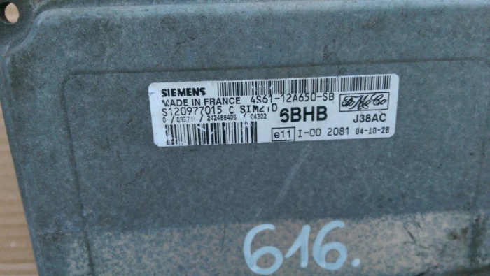 Calculator motor Ford Fiesta 5, 1.3 benzina, 4S61-12A650-SB, S120977015C, an 2002-2008 [2]