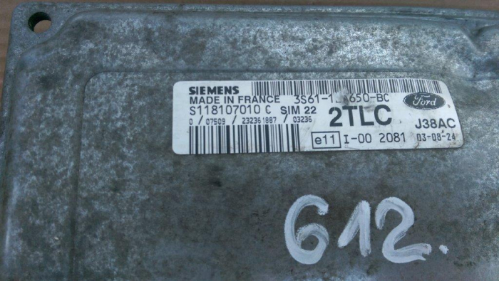 Calculator motor pentru Ford Fiesta 5, motorizare 1.3 benzina, cod 3S61-12A650-BC   ,   S118107010C [2]