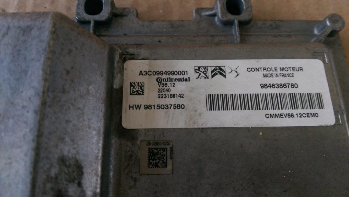 Calculator motor pentru Opel Corsa F, motorizare 1.2 benzina, cod 9846386780   ,   9815037580 [2]