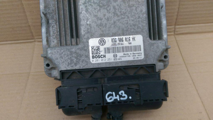 Calculator motor pentru Volkswagen Touran 1T, motorizare 2.0 diesel, cod 03G906016HK   ,   0281012251 [2]