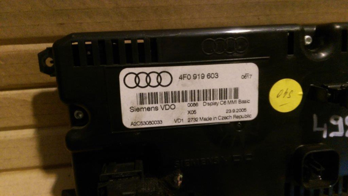 Display bord, MMI, navigatie, Audi A6 4F C6 , cod 4F0919603, A2C53080033, an 2004-2010 [3]
