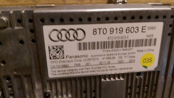 Display navigatie bord Audi Q5, 8T0919603E, an 2009-2016 [3]