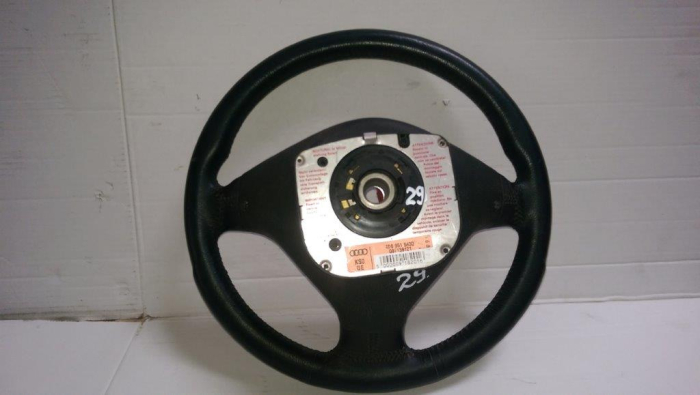 Volan sport piele 3 spite cu comenzi si spira Audi A6 C5, 4A0419091BB, spira 4D0951543D, an 1997-2004 [3]