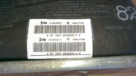 Elemente de interior - Airbag scaun fata dreapta pentru Citroen C5 III, cod 9656177780