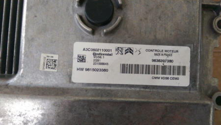 Calculator motor pentru Peugeot 208 , motorizare 1.2 benzina, cod 9815023380   ,   9838397380 [1]