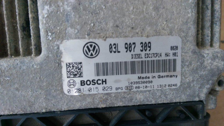Calculator motor pentru Volkswagen Passat B6, motorizare 2.0 diesel, cod 03L907309   ,   0281015029 [1]