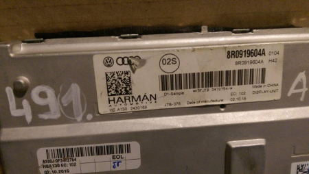 Display bord, MMI, navigatie, Audi Q5, A4 B8, A5, cod 8R0919604A , an 2008-2015 [2]