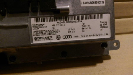 Electrica si electronica auto - Display navigatie bord Audi A6 4F C6, cod 4F0919603B , an 2004-2010