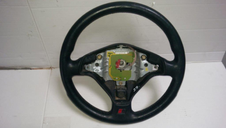 Volan - Volan sport piele 3 spite cu comenzi si spira Audi A6 C5, 4A0419091BB, spira 4D0951543D, an 1997-2004