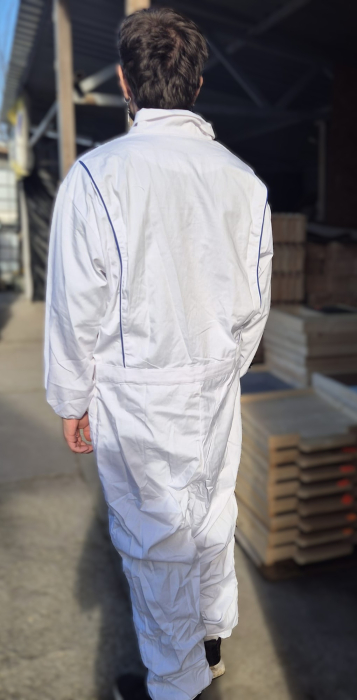Combinezon Apicultor Alb cu capse [3]
