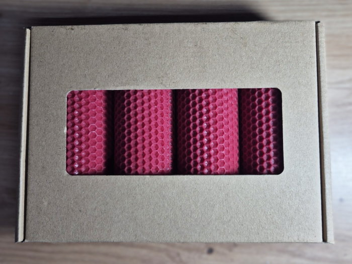 Set de 4 Lumanari din Faguri Rosii [4]