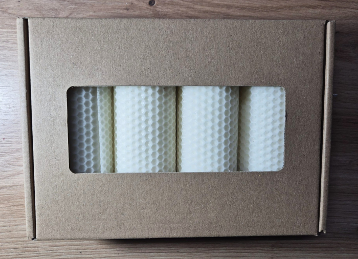 Set de 4 Lumanari din Faguri Alb [4]