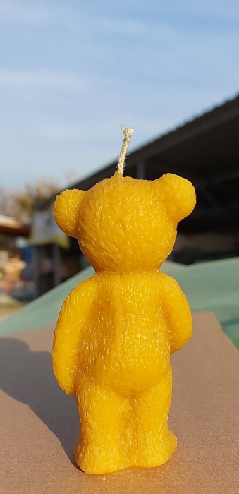 Lumanare din ceara de albine in forma de urs [3]