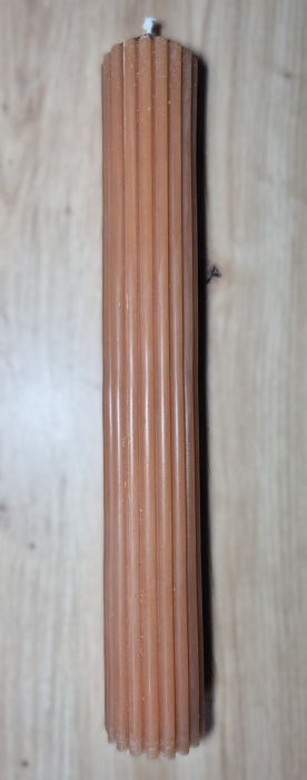 Lumanare Decor/Evenimente Caramiziu Brun Canelata [2]