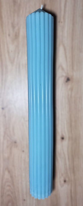 Lumanare Decor/Evenimente Albastru Canelata [2]