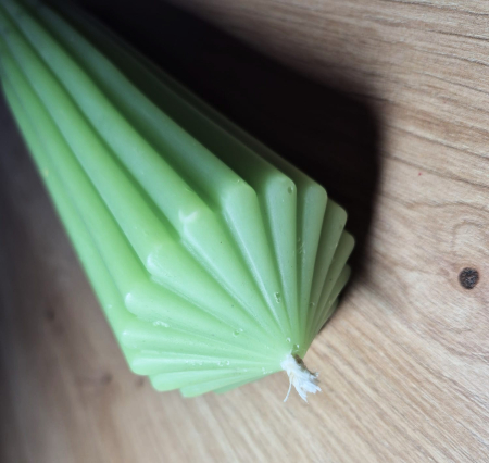 Lumanari - Lumanare Decor/Evenimente Verde Canelata