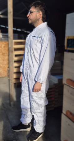 Combinezon Apicultor Alb cu capse [1]