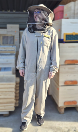 Echipamente de Protectie - Combinezon Apicultor Verde Olive Cu Palarie Inclusa