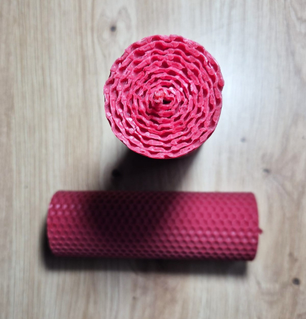 Lumanari Inviere - Set de 4 Lumanari din Faguri Rosii