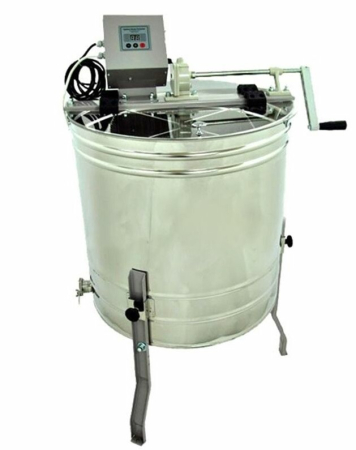 Centrifugi - Centrifuga pentru extragerea mierii, 4 casete pt rame DADANT, Ø650 MM, actionare electrica, 230V/12V + actionare manuala, OPTIMA
