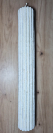 Lumanare Decor/Evenimente Alba Stralucitoare Canelata [1]