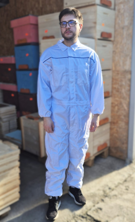 Imbracaminte - Combinezon Apicultor Alb cu capse